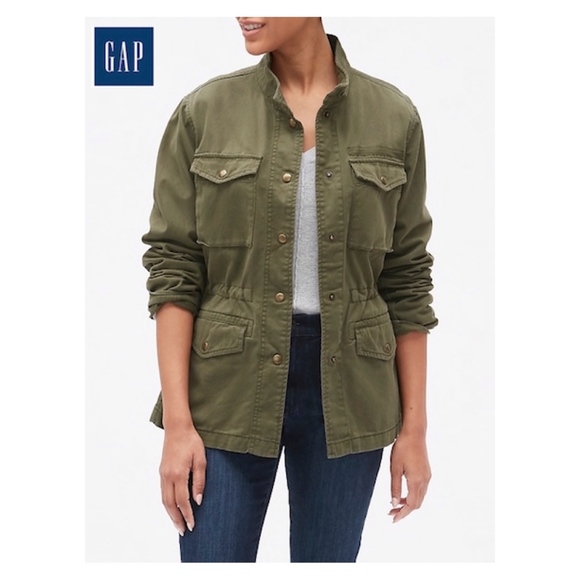 gap green jacket womens